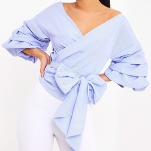 PrettyLittleThing Ruffle Sleeve Blouse